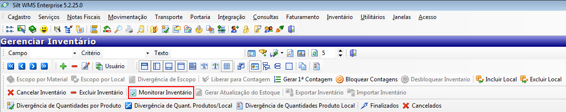 Monitorar Inventário